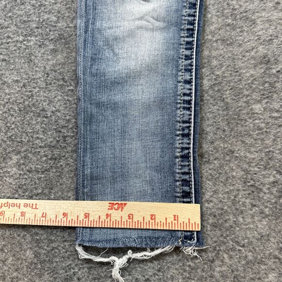 Miss Me Signature Skinny Cropped Jeans Women's Size 27 Blue Faded Jeans - Picture 6 of 10